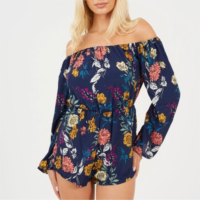 Brave Soul Гащеризон Brave Soul Women's Playsuit - Navy Floral