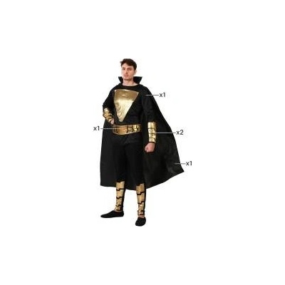 BigBuy Carnival Маскировъчен костюм за възрастни Черен Герой от комикс Размер xs/s