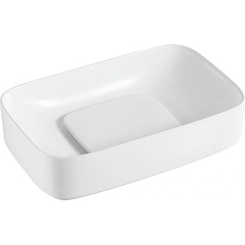 Inter Ceramic Мивка за баня DONNI 901W, Inter Ceramic, монтаж върху плот, порцелан, бял, 37.5х14.5х60см (901W)