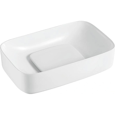 Inter Ceramic Мивка за баня DONNI 901W, Inter Ceramic, монтаж върху плот, порцелан, бял, 37.5х14.5х60см (901W)