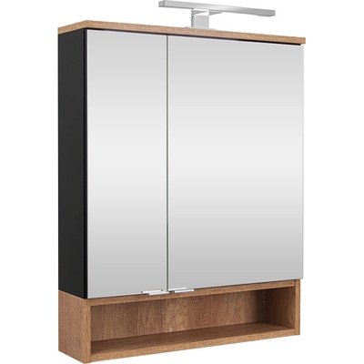 A-INTERIÉRY závěsná s osvětlení Nelis B 60 ZS, černá/dub country