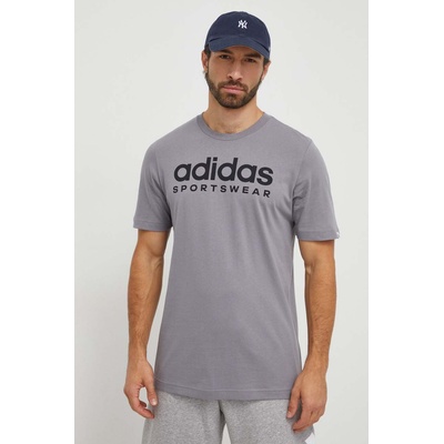 Adidas Памучна тениска adidas 0 в сиво с принт IW8836 (IW8836)