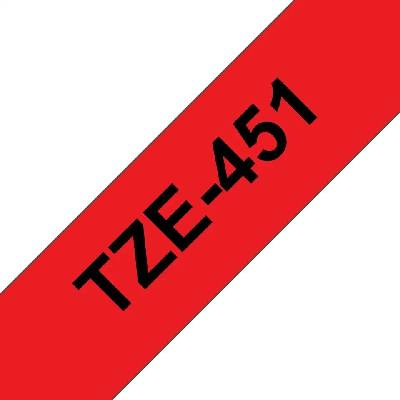 Páska Brother TZe451 24 mm x 8 m červená/černá