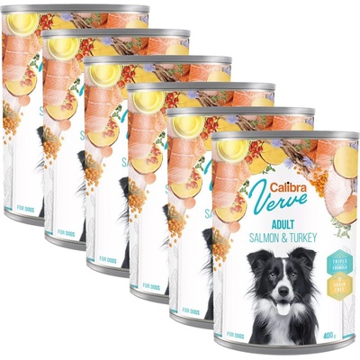 Calibra Dog Verve GF Възрастен Сьомга и Пуйка 6 x 400 г