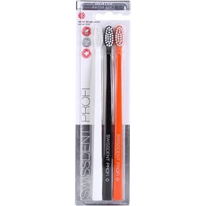 Swissdent Profi Gentle Extra Soft Black White Orange четки за зъби 3 броя унисекс 1 бр