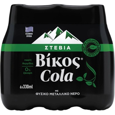 Vikos Cola Stevia bez cukru bez kalorií 6 x 330 ml