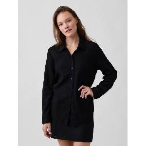 GAP Oversize лнена риза Easy Shirt GAP GAP | Cheren | ЖЕНИ | XXS