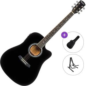 Pasadena PDC-10E Standard SET Black Електро-акустична китара Дреднаут