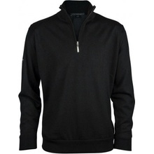 Greg Norman Lined Zip Neck Merino pánsky golfový sveter čierna