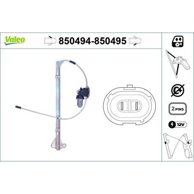 Mechanizmus zdvíhania okna VALEO 850495
