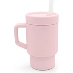 Melii Силиконова чаша със сламка Melii - 265 ml, Pink (ML19900)