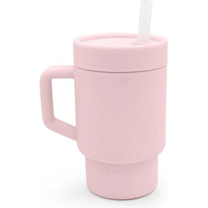 Melii Силиконова чаша със сламка Melii - 265 ml, Pink (ML19900)