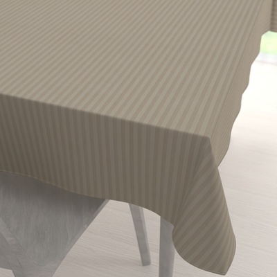 Biante Veľký damaškový obdĺžnikový obrus Atlas Grádl DM-022 Latte pásiky 1 cm 160x200 cm