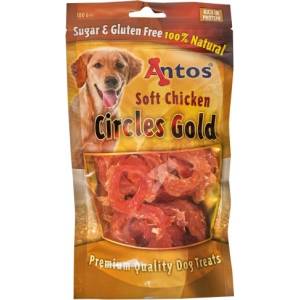ANTOS Circles Gold - лакомство за куче - натурални кръгчета пилешко 100 гр - Нидерландия - 20221