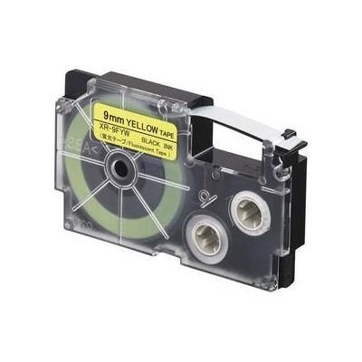 Compatible Casio XR-9FYW , 9mm x 8m, черен печат / сигнал жълт фон, съвместима лента (CAXR9FYW)