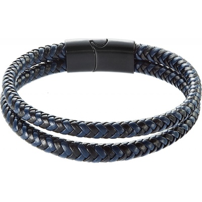 Pavona náramek pánský s koženkovými pásky a sponou na magnet 43035.3 černý