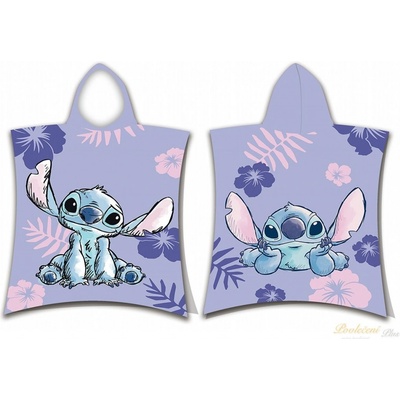 Jerry Fabrics Plážová osuška pončo Lilo a Stitch 50 x 115 cm