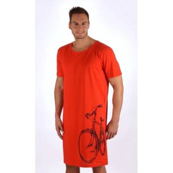 Bicykl pánská noční košile kr.rukáv červená