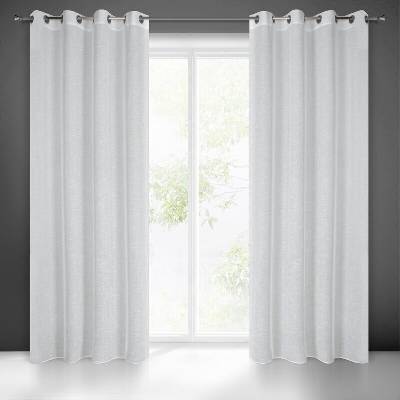 Takoy Záclona v eko stylu z hladké poloprůhledné etamínu 140 x 250 cm-HF-383703 | 140 x 250 cm