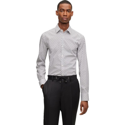 HUGO BOSS Риза Boss Men's H Hank S Kent Long Sleeve Plain Shirt - Black