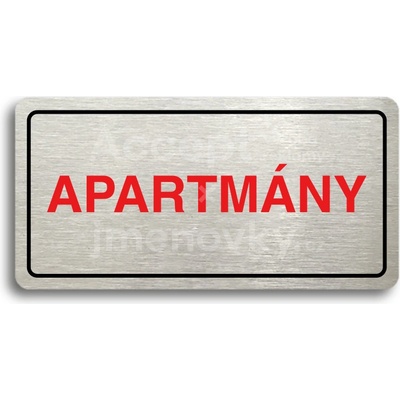 ACCEPT Piktogram APARTMÁNY - stříbrná tabulka - barevný tisk