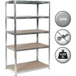 Carmen Метален стелаж Carmen CR-1018 - 180х100х60 см, до 200 кг на рафт - цинк (3580558) - bay
