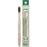 Wellsamed Детска четка за зъби от бамбук Wellsamed - Wellsa Green, Soft с активен въглен (1683658)