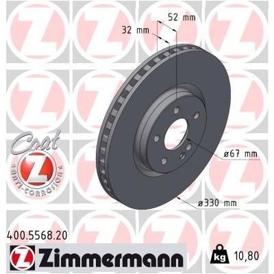Brzdový kotouč ZIMMERMANN 400.5568.20