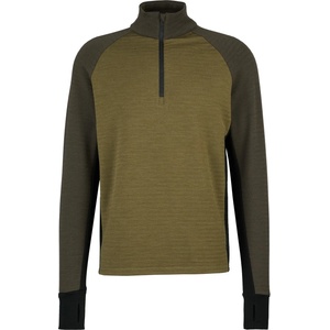 Stoic Мъжки вълнен пуловер Stoic MerinoFleece260 FlenSt. Half Zip Merino jumper - Olive Green / Multi (005-6567-0413)