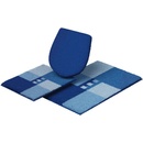 Kúpeľňové predložky Grund MERKUR modrá veko 40 x 50 cm bez výrezu+50 x 80 cm