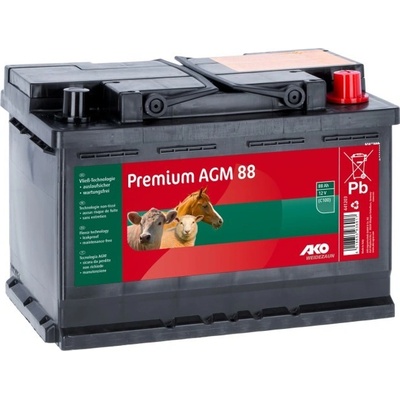 Baterie dobíjecí AGM premium pro ohradníkový zdroj, pomalu se vybíjející, 88 Ah
