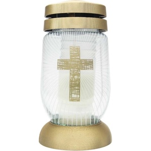 Bolsius Гробищенска чаша Bolsius 23 см, вложка 120 гр. 36 ч. Кръст