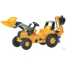Rolly Toys Traktor CAT Trac s čelným nakladačom a zadnou rýpacou lyžicou