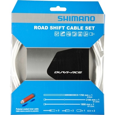 Shimano SP41 polymer Bowdeny+lanka set bílá