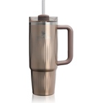 STANLEY Quencher H2. O FlowState Fluted Tumbler неръждаема термочаша със сламка средни Pale Gold Shine