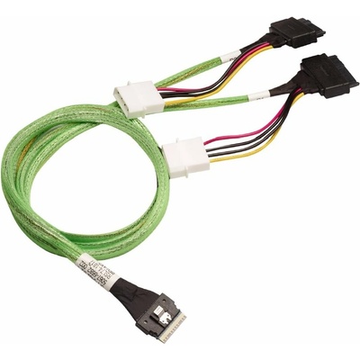 Broadcom LSI internal U.3 cable 1.0 m SlimLine x8 (SFF-8654) to 2x U.2 NVMe drive x4 (SFF-8639), 05-60005-00