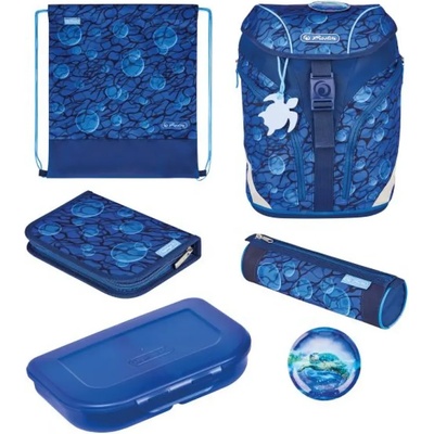 Herlitz Ученическа чанта-раница SoftLight Plus GREENLine Deep See - Herlitz