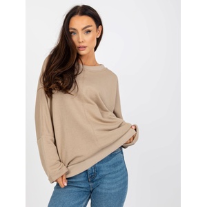 Rue Paris Дамски суичър модел 8080.56 Rue Paris цвят тъмно бежов