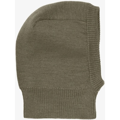 Dětská pletená merino kukla khaki Dusky Green CeLaVi