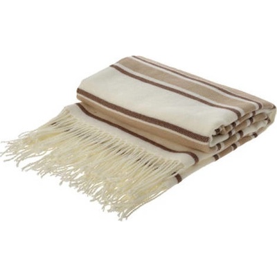 Home Styling Collection Pruhovaná deka s třásněmi akrylátová 130x160