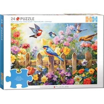 EUROGRAPHICS Пъзел Eurographics от 24 XXL части - Игриви градински птички (67246017)