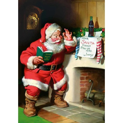 Trefl - Puzzle Coca-Cola: Santa Claus by the fireplace - 1 000 piese