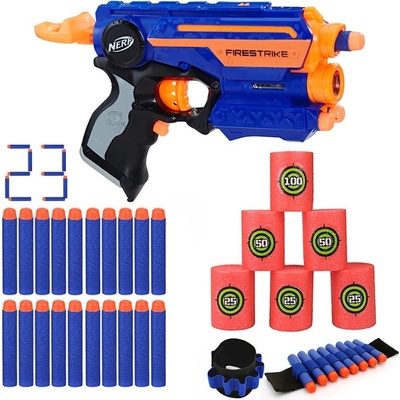 Nerf N-Strike Elite Firestrike + 20 šípů + terče + páska na ruku