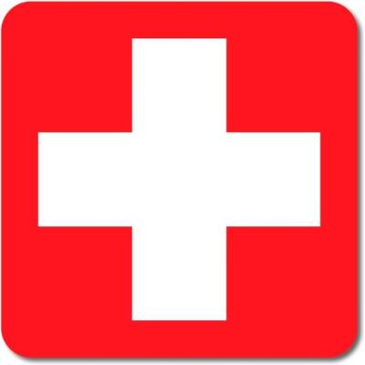 A-Z Reklama CZ Symbol První pomoci - červený podklad - Samolepka – kód ET12INFOR1010