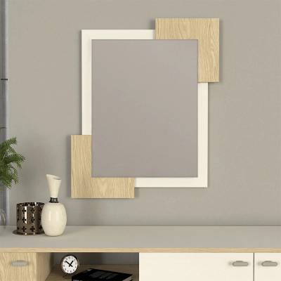 TopMebel Селинос меламиново огледало в пясъчен - цвят рота дъб 65x2.2x85см
