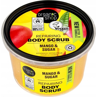 Organic Shop prírodný telový peeling Mango a Cukor 250 ml