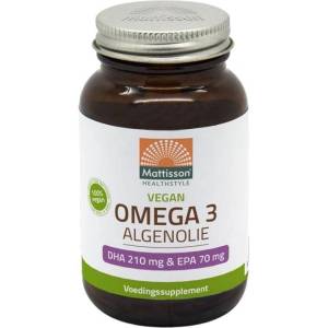 Mattisson Healthstyle Vegan Omega 3 Algae Oil DHA/EPA, 210 mg/70 mg, 60 капсули, Mattisson Healthstyle (MT1472)