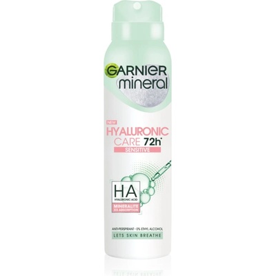 Garnier Mineral Hyaluronic Care антиперспирант-спрей за чувствителна кожа 150ml