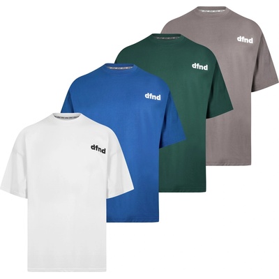 DFND London Тениска DFND London DFND Loose 4 Pack T-Shirt - Green/Grey