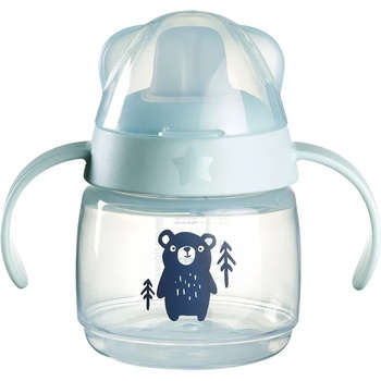 Tommee Tippee Неразливаща се чаша с мек накрайник Tomme Tippee - Soft Spout, Мече, 190 ml (TT.0287)
